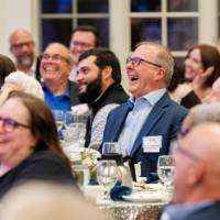 Peter Riemersma laughs during the Awards dinner